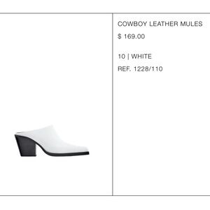 Zara Cowboy Leather Mules